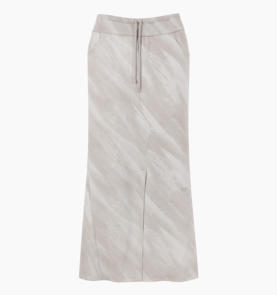 Beige sporty chic skirt - sisley k longuette skirts - Beige | Sisley K image number 1